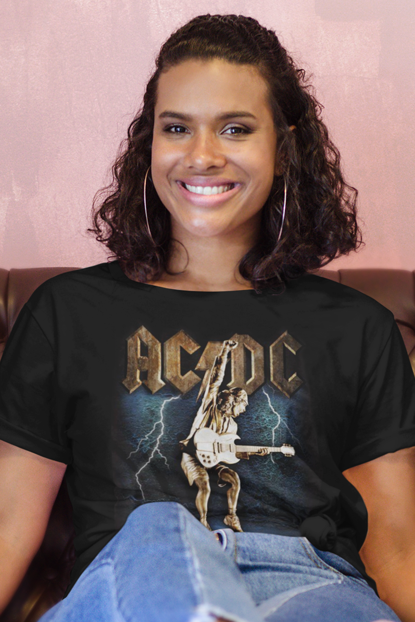 AC/DC - Stiff Boyfriend Tee Hoodie, Sweatshirt | ZylaModa.com (Image 1)