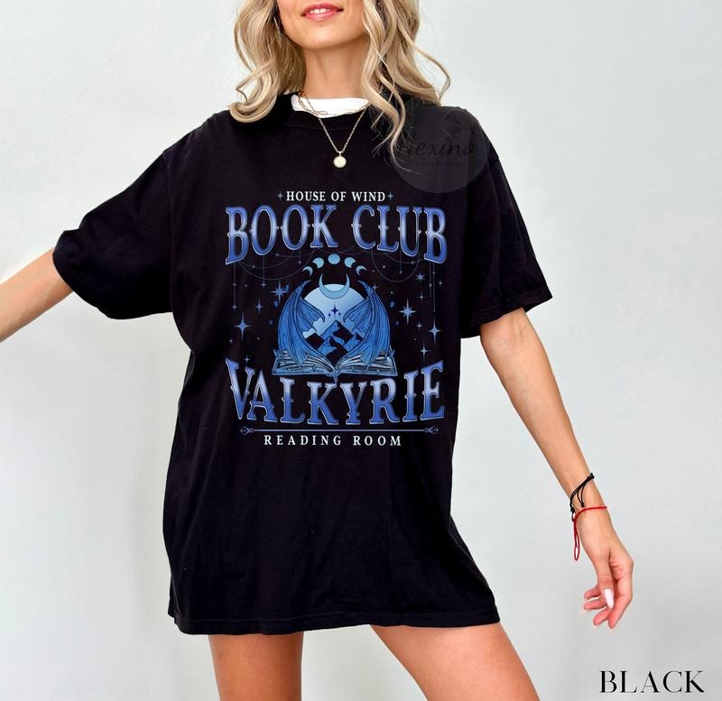 ACOTAR House Of Wind Book Club t-Shirt | Night Court Velaris House Of Wind Library SJM Merch, Feyre Archeron Nesta...