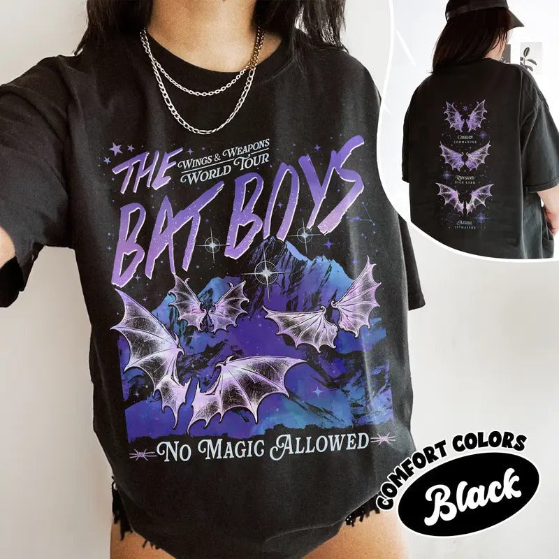 ACOTAR The Bat Boys Comfort Colors Shirt, Wings And Weapons World Tour T Shirt, Rhysand Cassian Azriel Fan Womenswear...