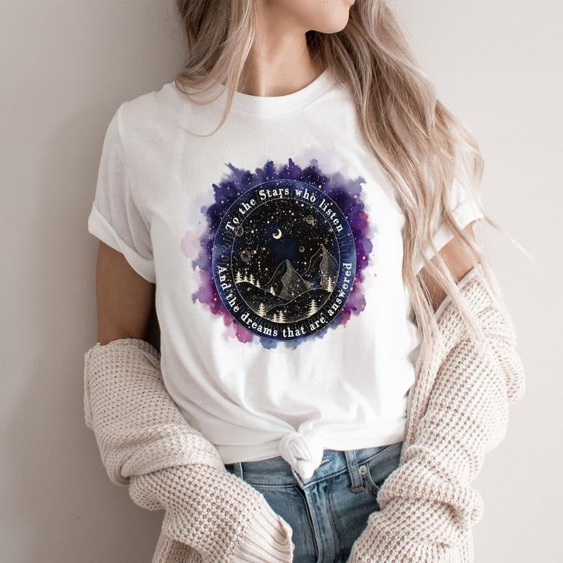 ACOTAR To The Stars Who Listen And The Dream That Are Answered TShirt, You Do Not Yield T-shirt, Thrones Of Glass Shirt,...