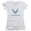 Air Force Distressed Logo - Juniors V-Neck T-Shirt Hoodie, Sweatshirt | ZylaModa.com