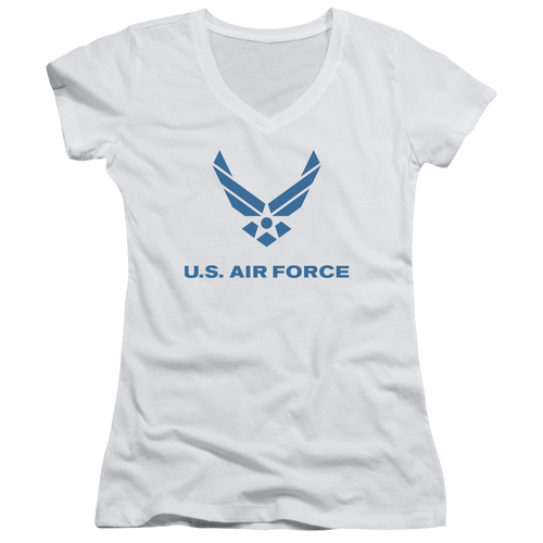 Air Force Distressed Logo - Juniors V-Neck T-Shirt Hoodie, Sweatshirt | ZylaModa.com