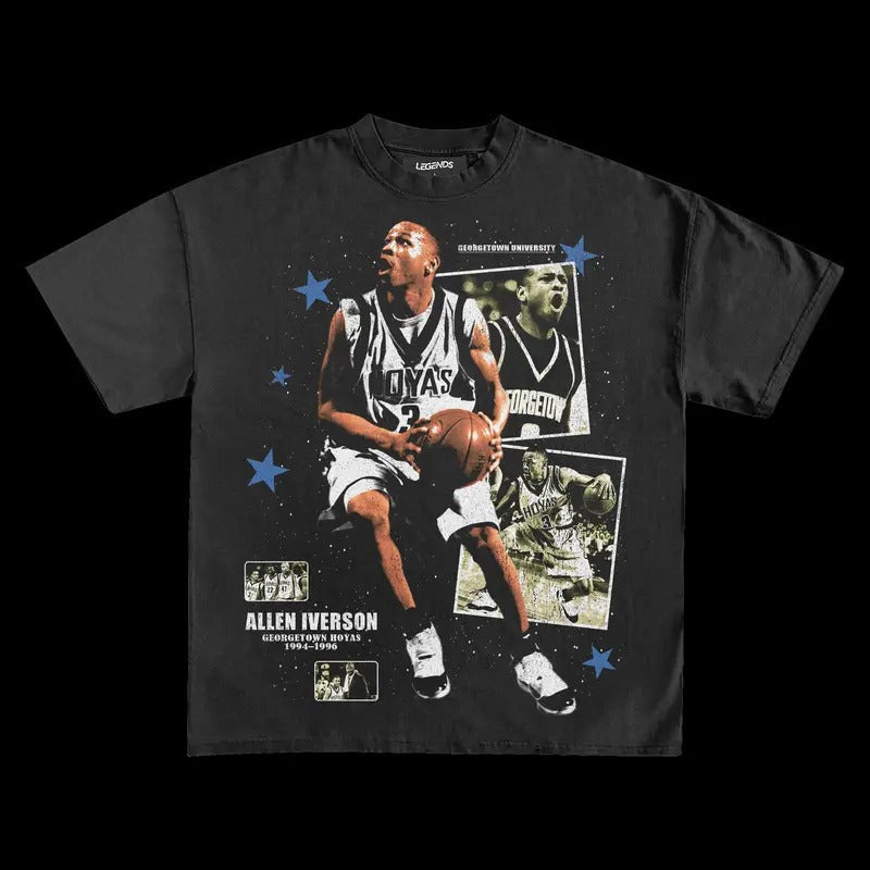 ALL3N IV3RSON COLLEGE VINTAGE TEE | MEN'S GRAPHIC T-SHIRT SWEATSHIRT HOODIE | GIFT FOR FAN | ZylaModa.com