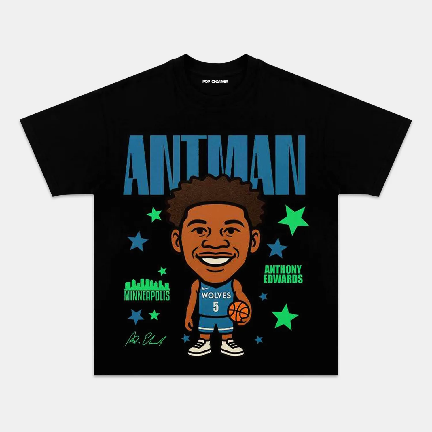 ANTHONY EDWARDS CARTOON TEE Hoodie, Sweatshirt | ZylaModa.com (Image 1)