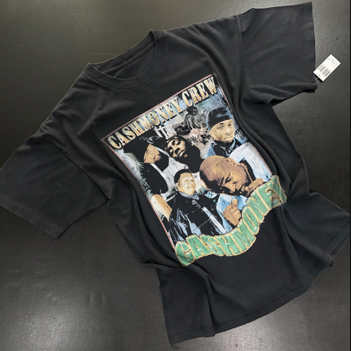 90'S CASHMONEY CREW RARE HEAVYWEIGHT WASHED BLACK T-SHIRT Hoodie, Sweatshirt | ZylaModa.com (Image 2)