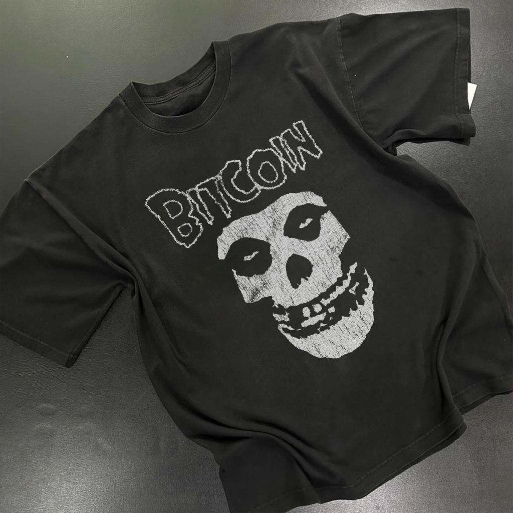 CRYPTO FIENDS - HEAVYWEIGHT WASHED BLACK T-SHIRT Hoodie, Sweatshirt | ZylaModa.com (Image 1)
