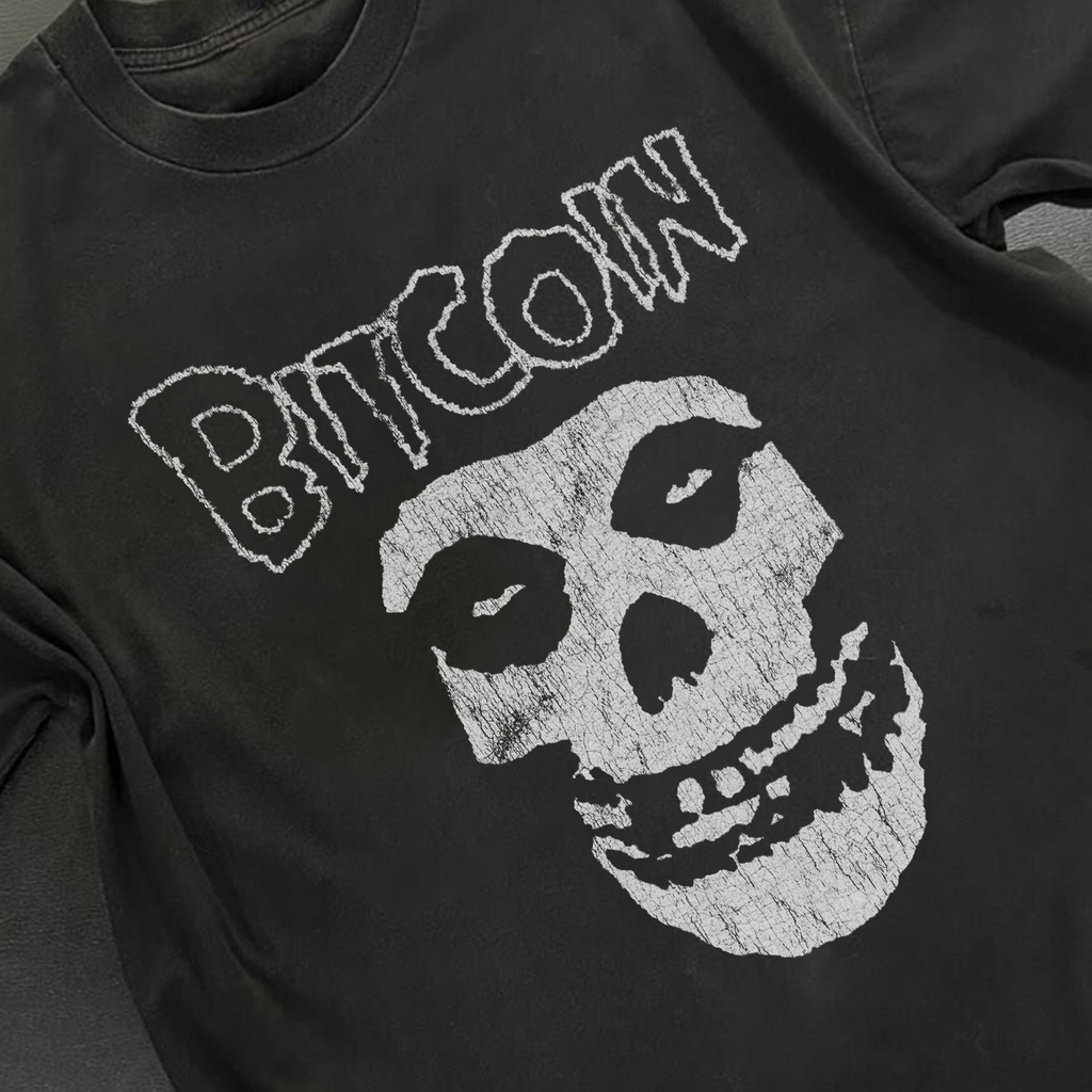 CRYPTO FIENDS - HEAVYWEIGHT WASHED BLACK T-SHIRT Hoodie, Sweatshirt | ZylaModa.com (Image 2)