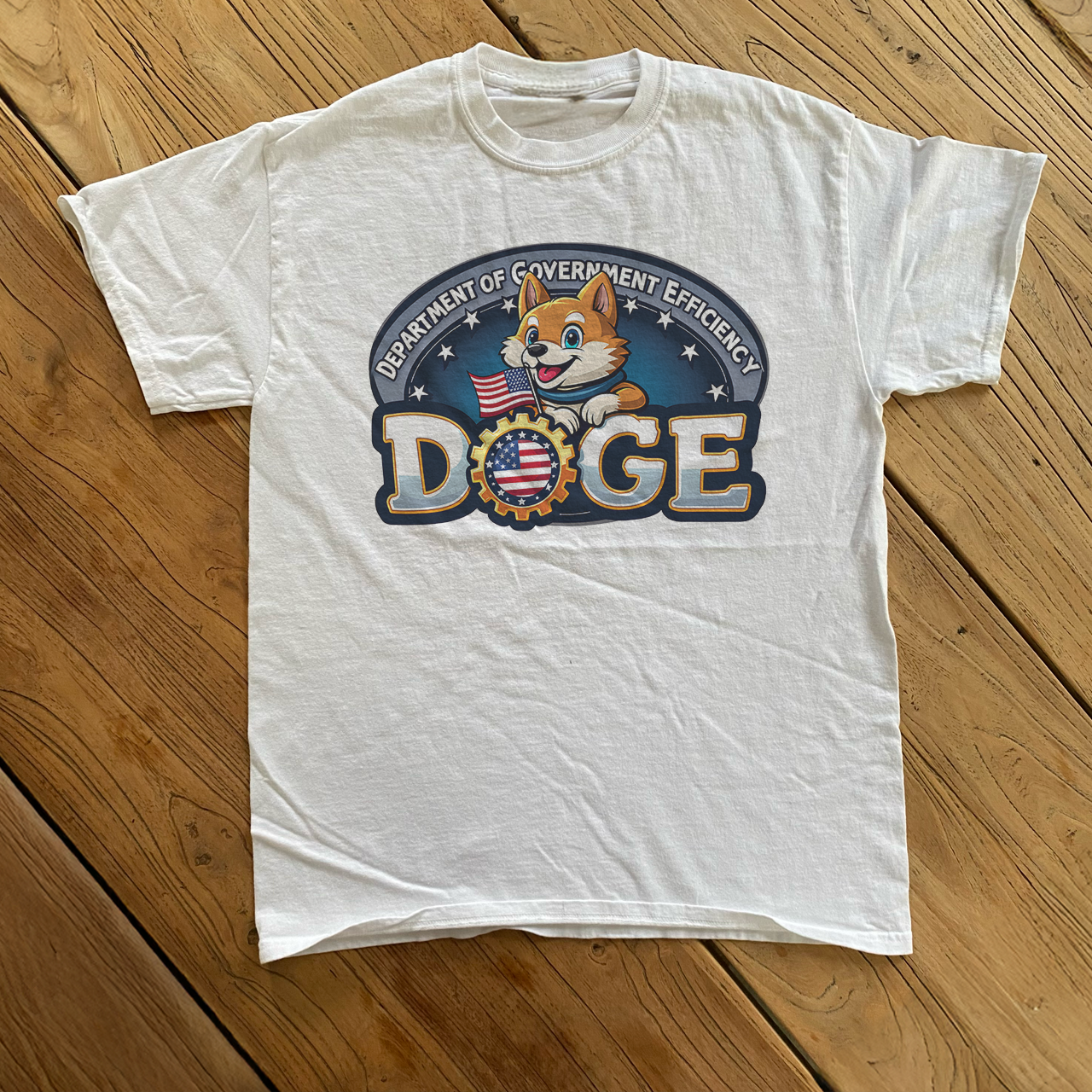 D-O-G-E HEAVYWEIGHT HEAVYWEIGHT WHITE T-SHIRT Hoodie, Sweatshirt | ZylaModa.com (Image 1)