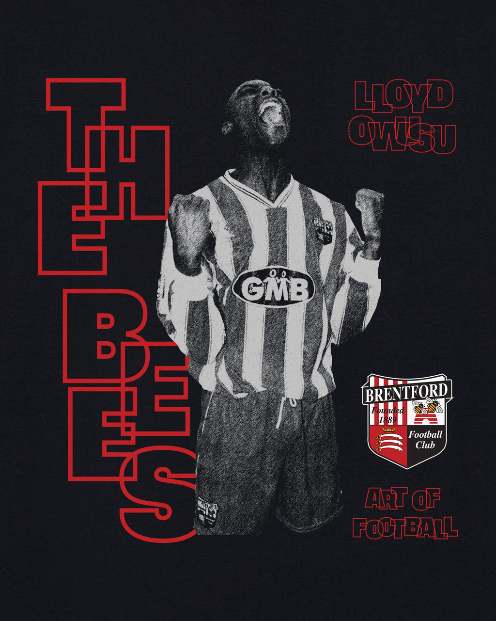 Brentford Owusu Black Tee Hoodie, Sweatshirt | ZylaModa.com (Image 2)