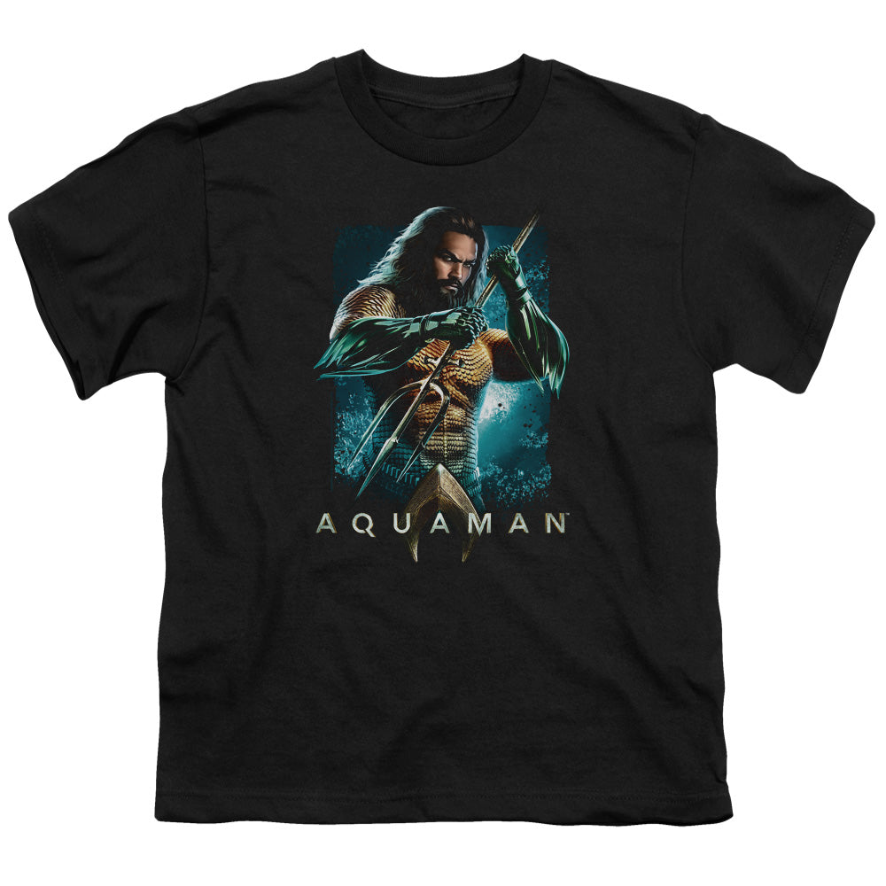 Aquaman Movie Trident Kids Youth T Shirt Black Hoodie, Sweatshirt | ZylaModa.com
