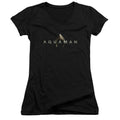Aquaman Movie Logo Junior Sheer Cap Sleeve V-Neck Womens T Shirt Black Hoodie, Sweatshirt | ZylaModa.com