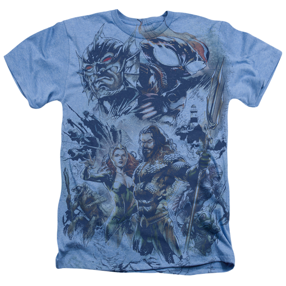 Aquaman Movie Comic Poster - Men's All-Over Heather T-Shirt Hoodie, Sweatshirt | ZylaModa.com