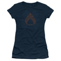 Aquaman Movie Aqua Paisley Junior Sheer Cap Sleeve Womens T Shirt Navy Blue Hoodie, Sweatshirt | ZylaModa.com