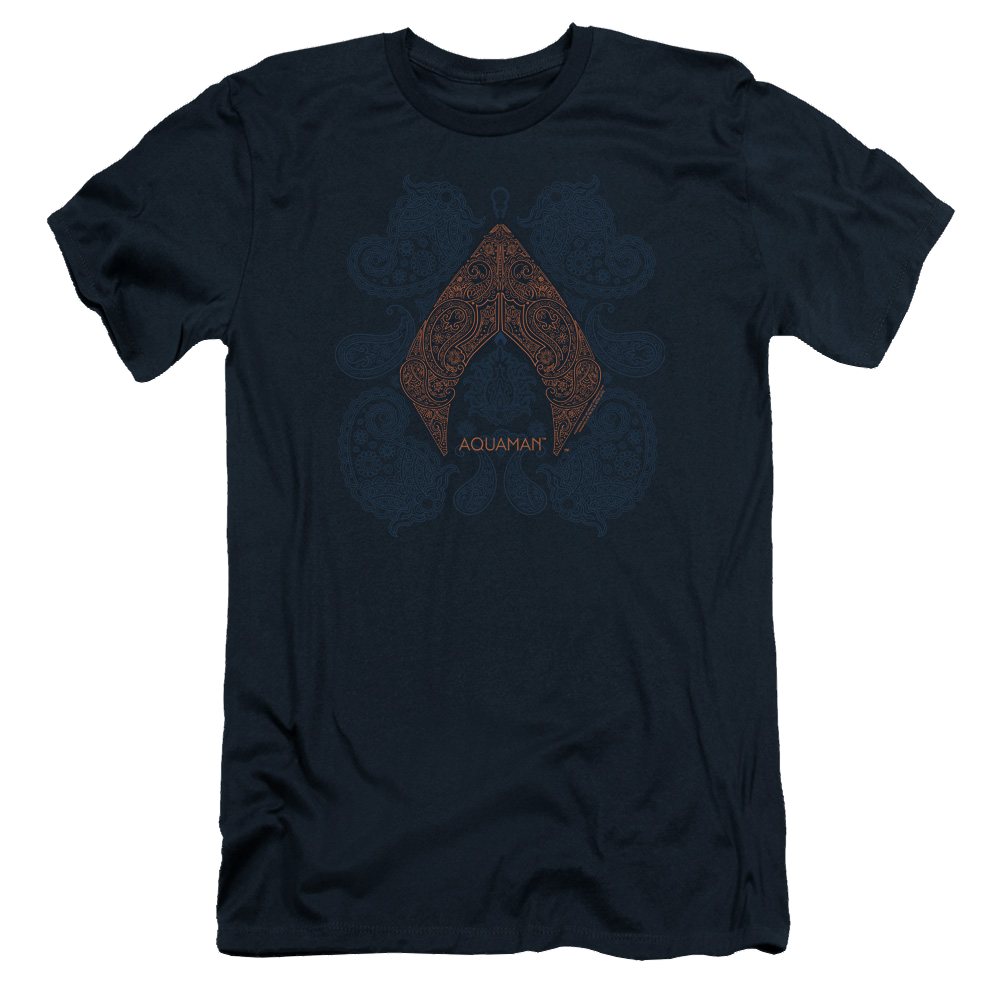 Aquaman Movie Aqua Paisley - Men's Slim Fit T-Shirt Hoodie, Sweatshirt | ZylaModa.com