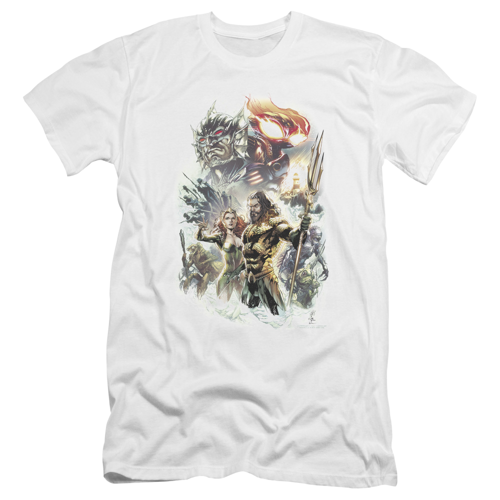 Aquaman Movie King Of Atlantis - Men's Premium Slim Fit T-Shirt Hoodie, Sweatshirt | ZylaModa.com