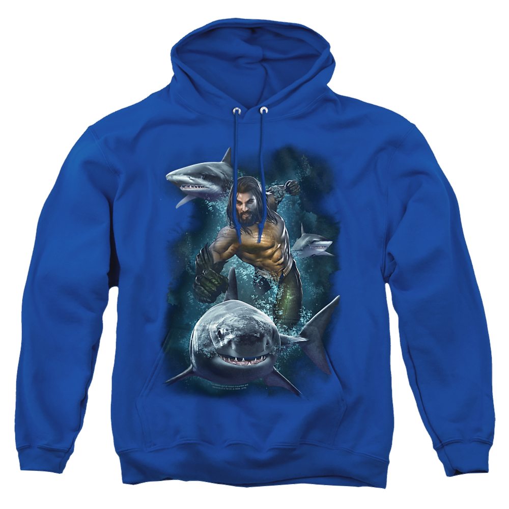 Aquaman Movie Swimming With Sharks - Pullover Hoodie T-Shirts, Sweatshirt | ZylaModa.com