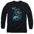 Aquaman Movie Swimming With Sharks - Men's Long Sleeve T-Shirt Hoodie, Sweatshirt | ZylaModa.com