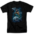 Aquaman Movie Swimming With Sharks - Men's Regular Fit T-Shirt Hoodie, Sweatshirt | ZylaModa.com