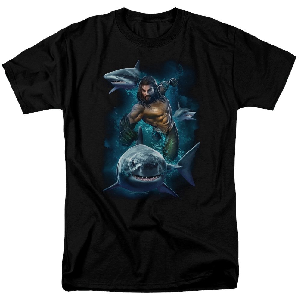 Aquaman Movie Swimming With Sharks - Men's Regular Fit T-Shirt Hoodie, Sweatshirt | ZylaModa.com