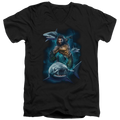 Aquaman Movie Swimming With Sharks - Men's V-Neck T-Shirt Hoodie, Sweatshirt | ZylaModa.com