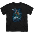 Aquaman Movie Swimming With Sharks - Youth T-Shirt Hoodie, Sweatshirt | ZylaModa.com