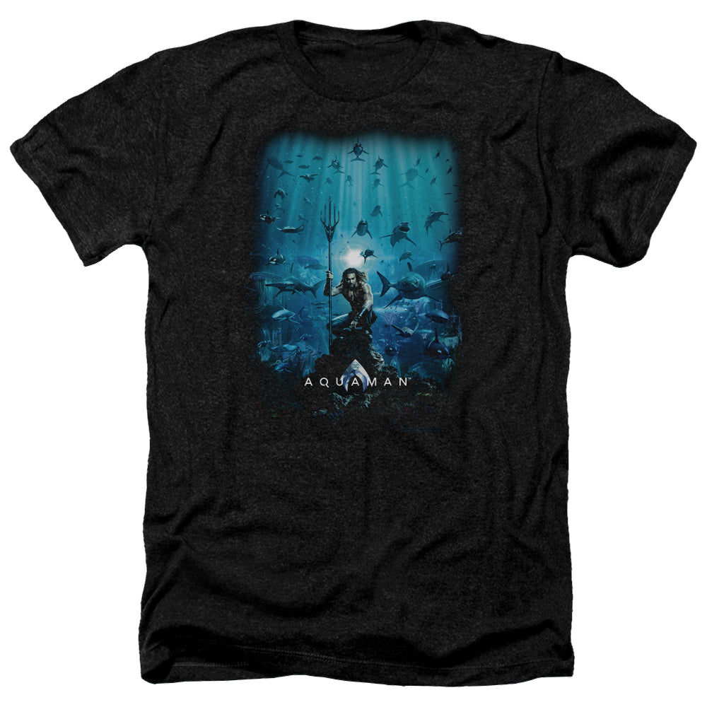 Aquaman Movie Poster - Men's Heather T-Shirt Hoodie, Sweatshirt | ZylaModa.com