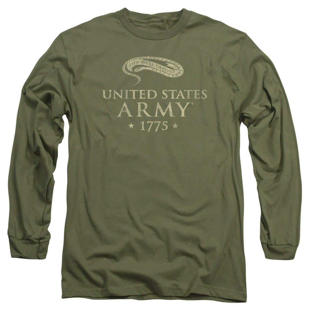 Army Well Defend Mens Long Sleeve Shirt Military Green Hoodie, Sweatshirt | ZylaModa.com (Image 2)