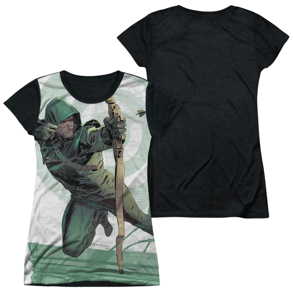 Arrow City Bullseye - Juniors Black Back T-Shirt Hoodie, Sweatshirt | ZylaModa.com
