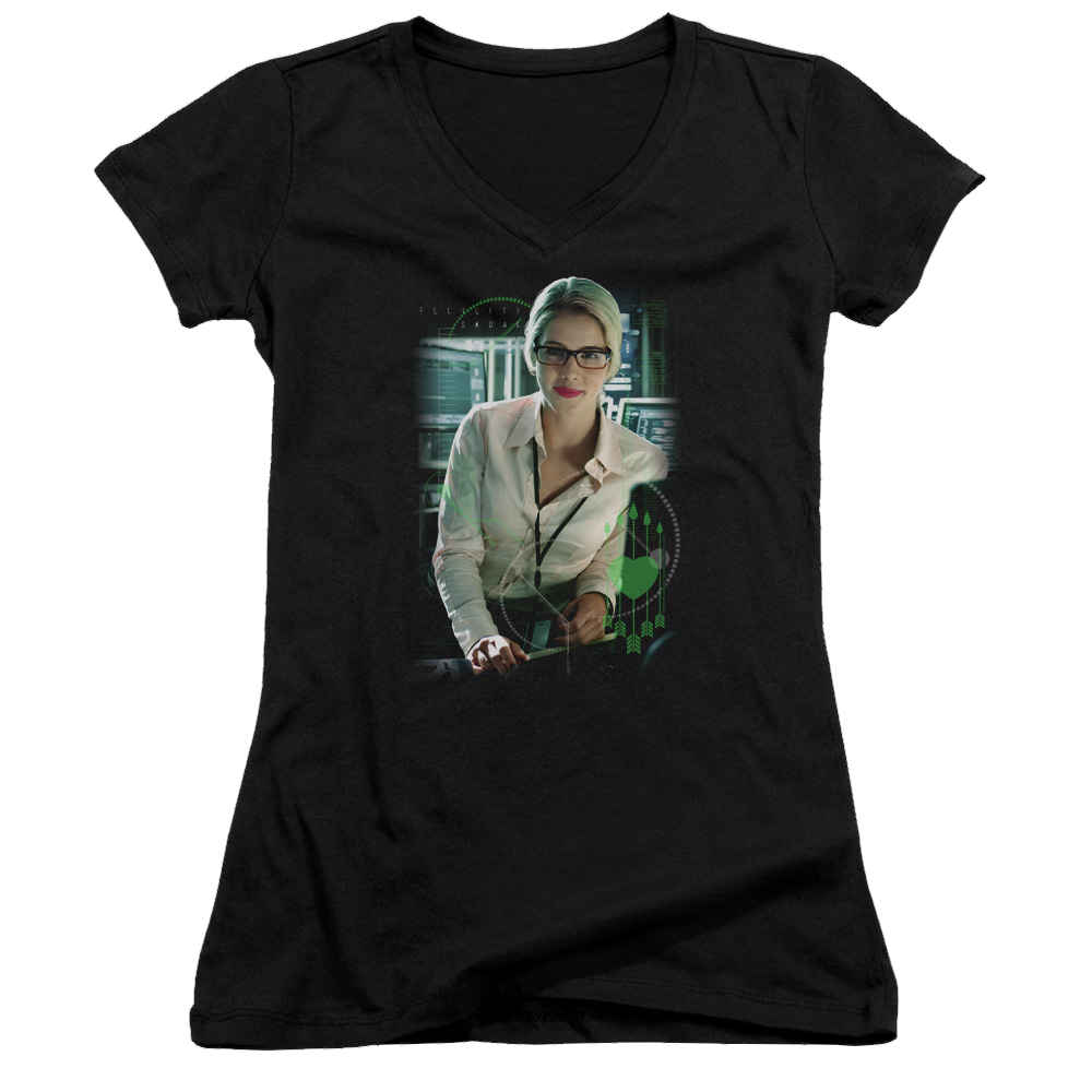 Arrow Felicity Smoak - Juniors V-Neck T-Shirt Hoodie, Sweatshirt | ZylaModa.com
