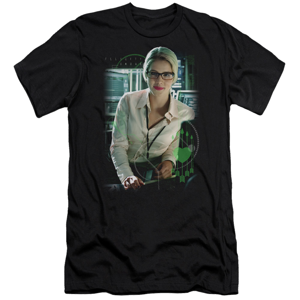 Arrow Felicity Smoak - Men's Premium Slim Fit T-Shirt Hoodie, Sweatshirt | ZylaModa.com