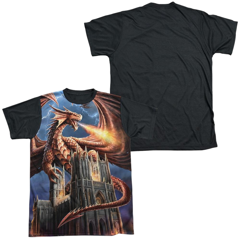 Anne Stokes Dragons Fury - Men's Black Back T-Shirt Hoodie, Sweatshirt | ZylaModa.com