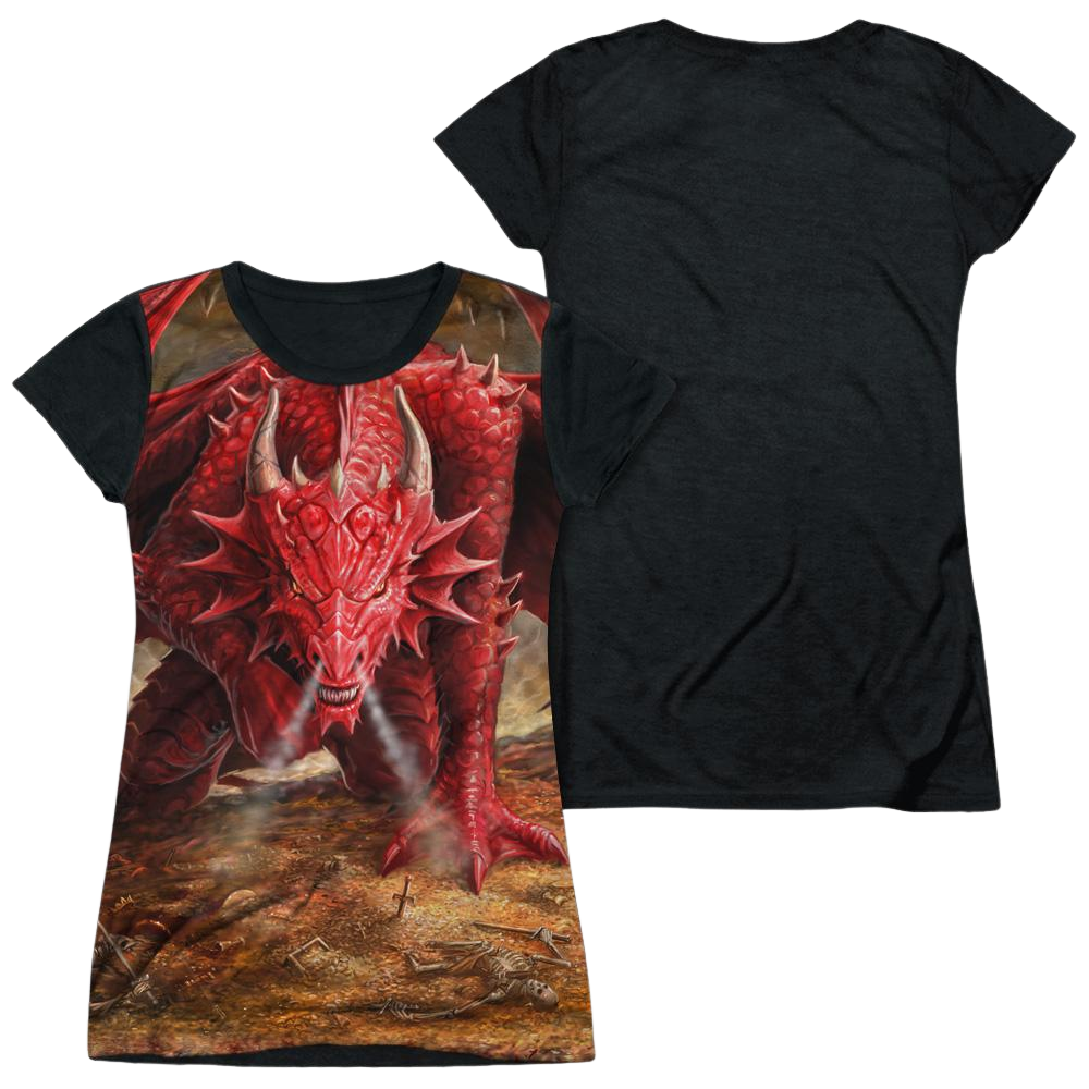 Anne Stokes Dragons Lair - Juniors Black Back T-Shirt Hoodie, Sweatshirt | ZylaModa.com