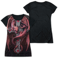 Anne Stokes Gothic Guardian - Juniors Black Back T-Shirt Hoodie, Sweatshirt | ZylaModa.com