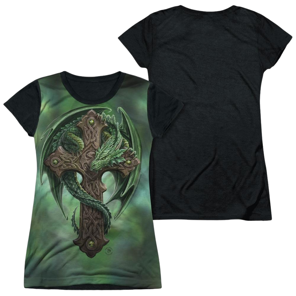 Anne Stokes Woodland Guardian - Juniors Black Back T-Shirt Hoodie, Sweatshirt | ZylaModa.com