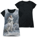 Anne Stokes Winter Guardians - Juniors Black Back T-Shirt Hoodie, Sweatshirt | ZylaModa.com