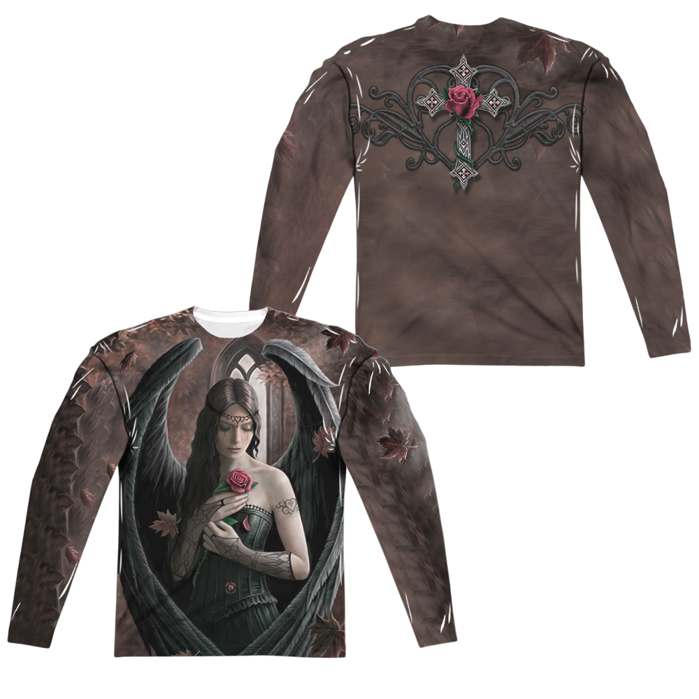 Anne Stokes Angel Rose - Men's All-Over Print Long Sleeve T-Shirt Hoodie, Sweatshirt | ZylaModa.com
