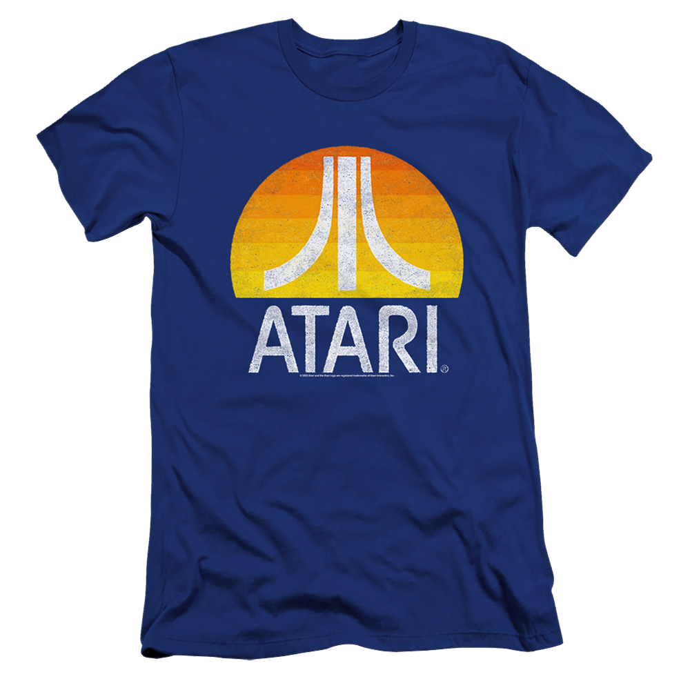 Atari Sunrise Eroded - Men's Premium Slim Fit T-Shirt Hoodie, Sweatshirt | ZylaModa.com