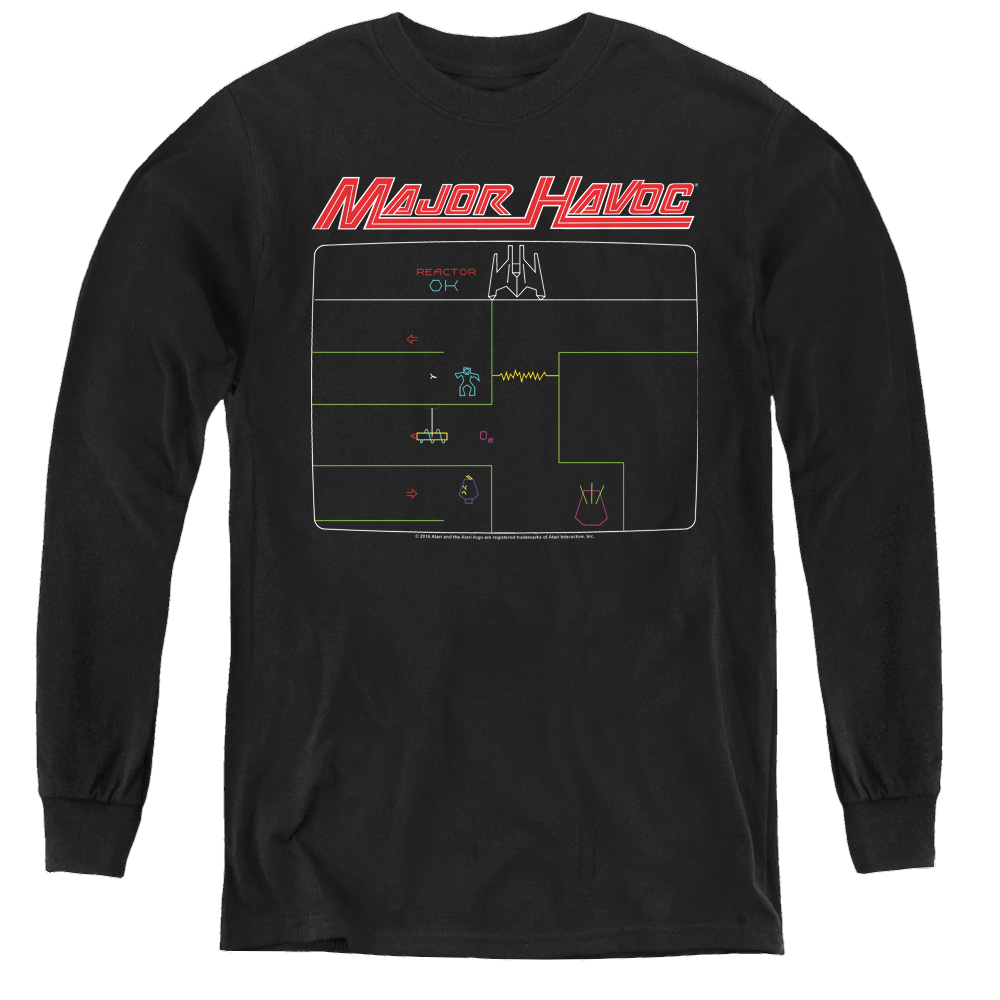 Atari Major Havoc Screen - Youth Long Sleeve T-Shirt Hoodie, Sweatshirt | ZylaModa.com