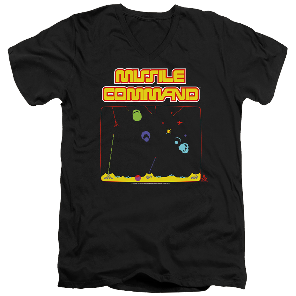 Atari Missle Screen - Men's V-Neck T-Shirt Hoodie, Sweatshirt | ZylaModa.com