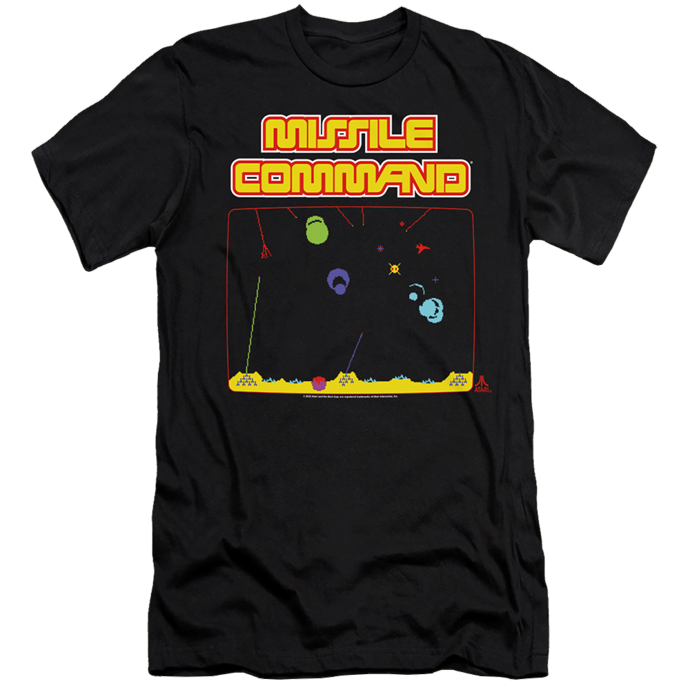Atari Missle Screen - Men's Premium Slim Fit T-Shirt Hoodie, Sweatshirt | ZylaModa.com