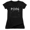 Atari Pong Screen - Juniors V-Neck T-Shirt Hoodie, Sweatshirt | ZylaModa.com