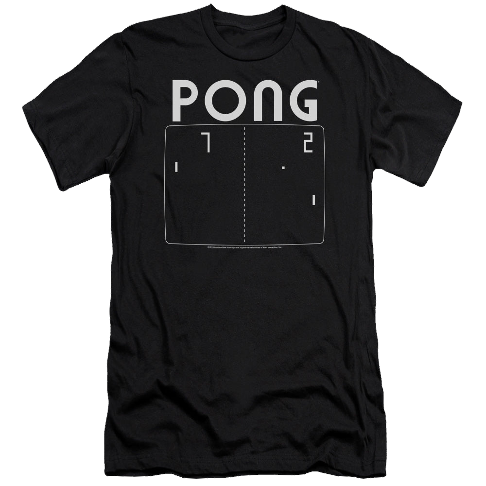 Atari Pong Screen - Men's Premium Slim Fit T-Shirt Hoodie, Sweatshirt | ZylaModa.com