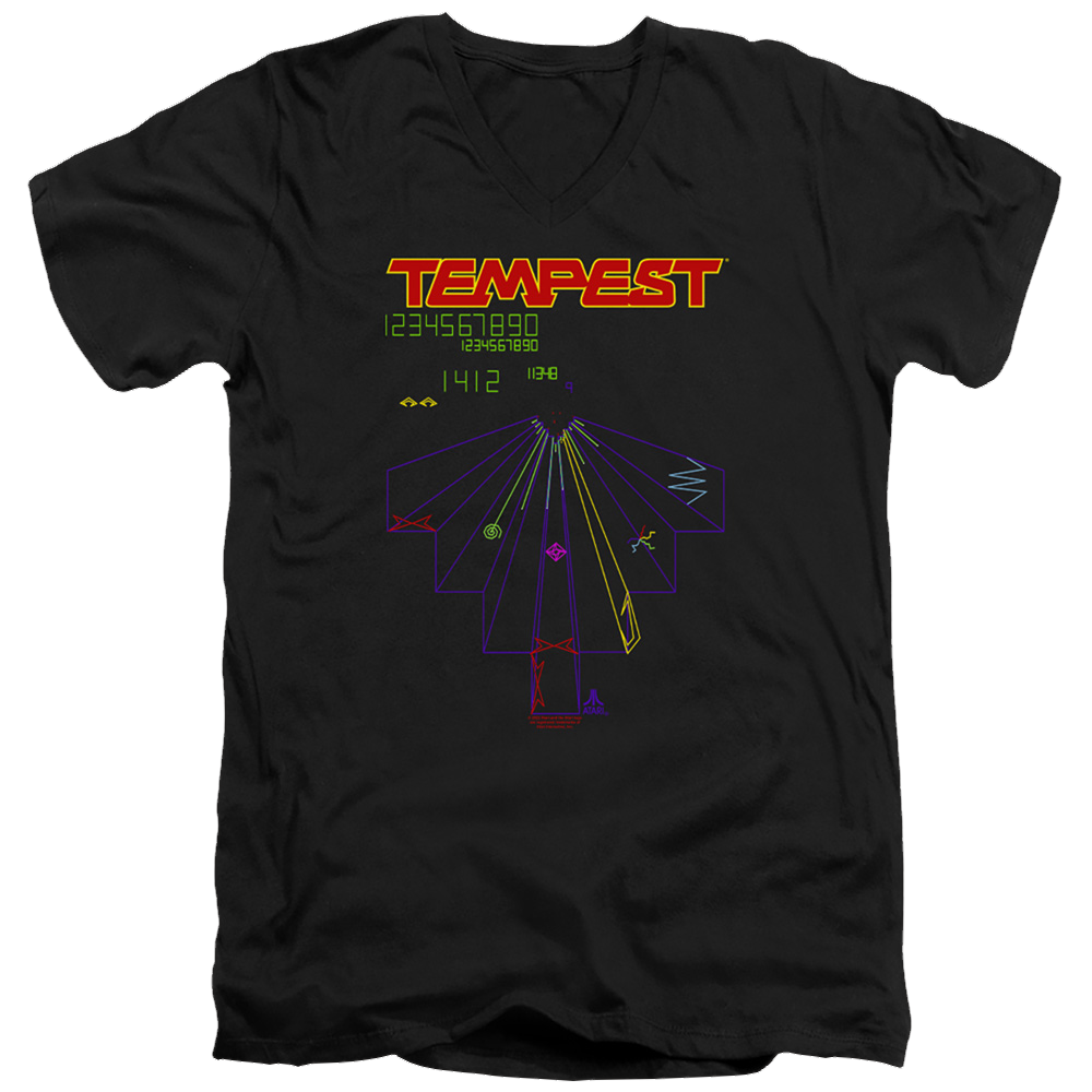 Atari Tempest Screen - Men's V-Neck T-Shirt Hoodie, Sweatshirt | ZylaModa.com