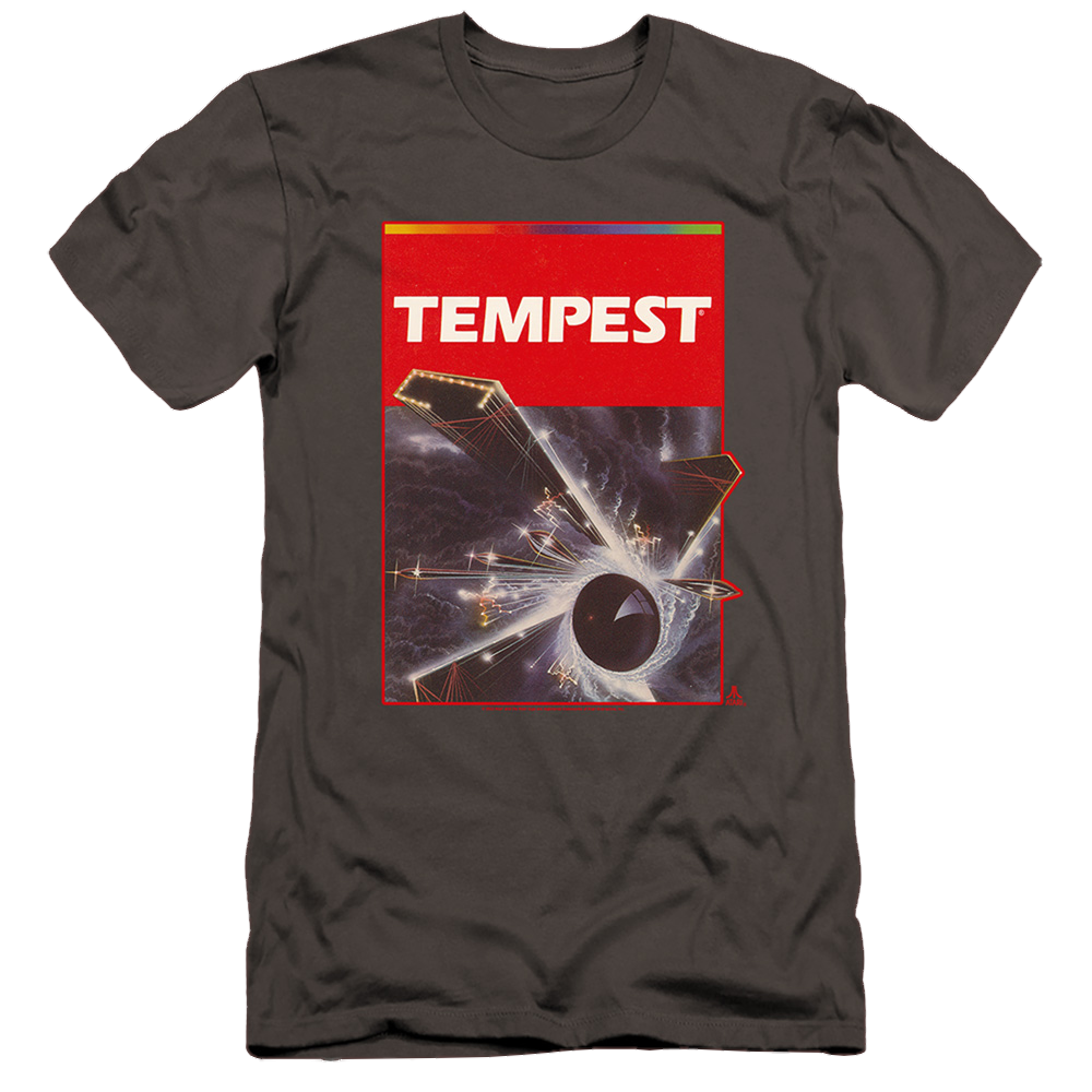 Atari Tempest Box Art - Men's Premium Slim Fit T-Shirt Hoodie, Sweatshirt | ZylaModa.com