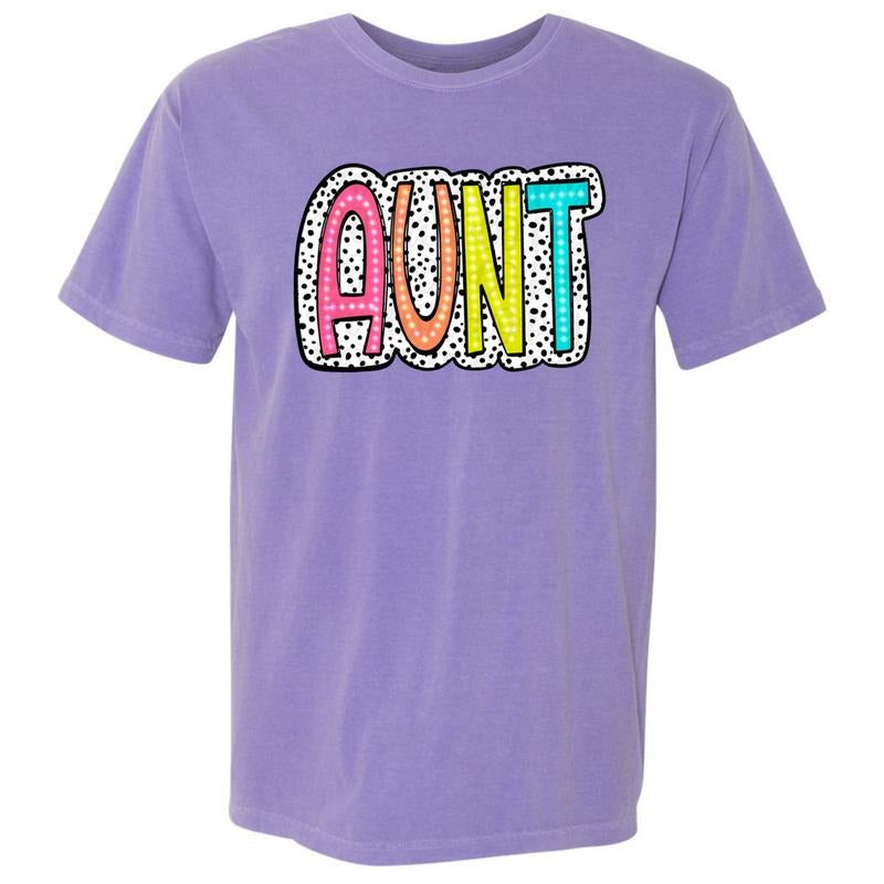 AUNT Neon Spotted Comfort Colors T-Shirt Hoodie, Sweatshirt | ZylaModa.com