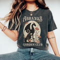 Abraxos Flower Garden Club T-Shirt, Throne of Glass Floral Design, Fantasy Book Lover PNG, Bookish Aesthetic Tee, Trendy...