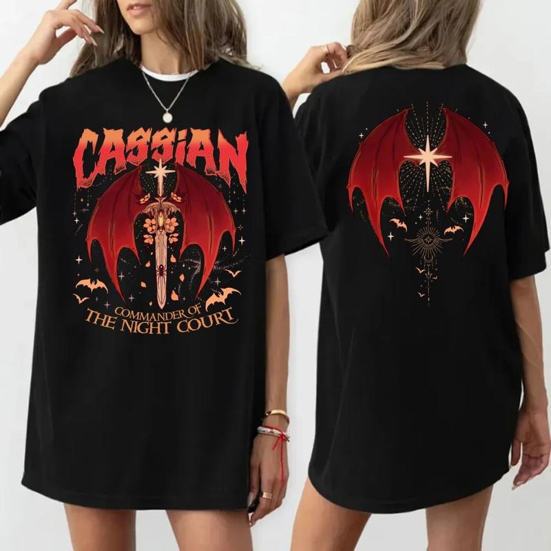 Acotar Shirt Cassian, Velaris City Of Starlight Acotar Two Sided Shirt, The Night Court, Court Of Dreams, Cassian,...