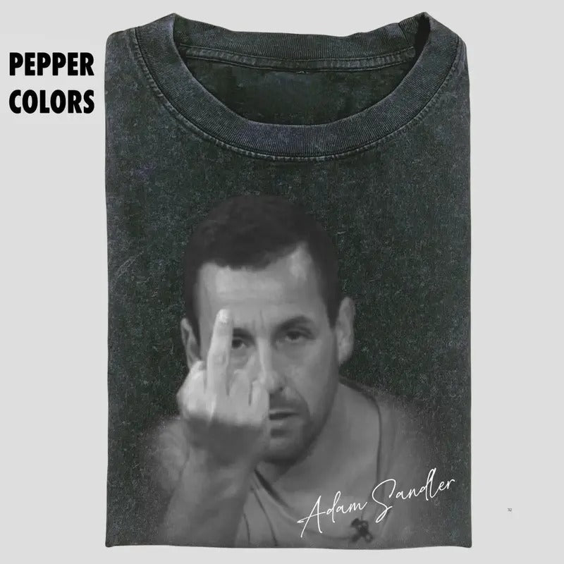 Adam Sandler Vintage Graphic Tee, Funny Adam Sandler Middle finger T-shirt, Movie Shirt, Unisex T-Shirt Gift For Menswear...