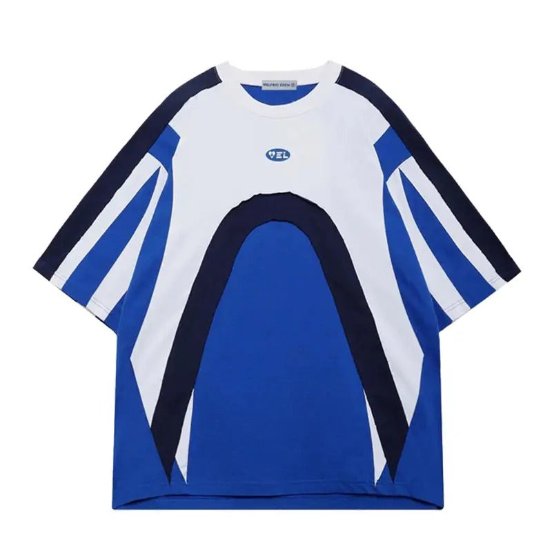 Aelfric Eden Color Blocking Racing Tee Hoodie, Sweatshirt | ZylaModa.com