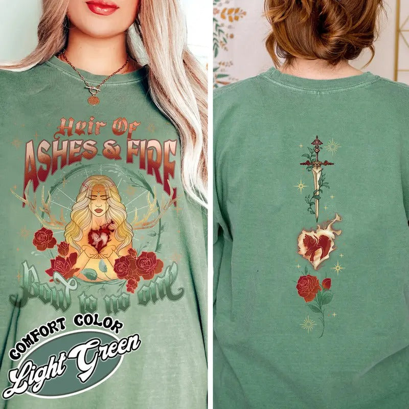 Aelin Galathynius Shirts, Fireheart Shirt, Gift for Book Lover, TOG Merch Hoodie, Sweatshirt | ZylaModa.com